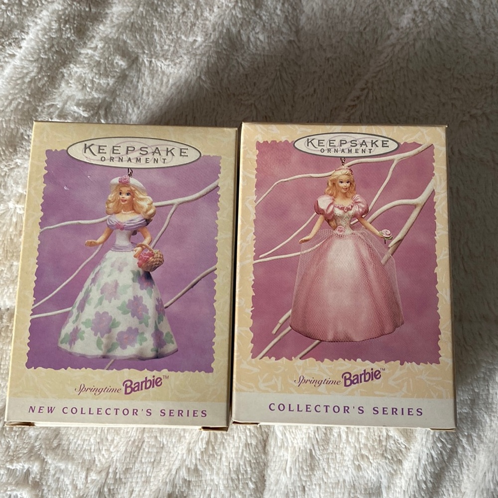 NIB ✨ Vintage Barbie Springtime Barbie Ornaments  ✨